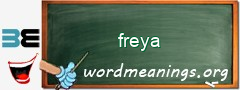 WordMeaning blackboard for freya